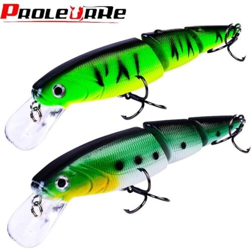 Proleurre Fishing Lure Swimbait 11cm 15.5g Lifelike Multi-jointed 3-segement Pike Crankbait Hard Bait Fish Treble Hook Tackle