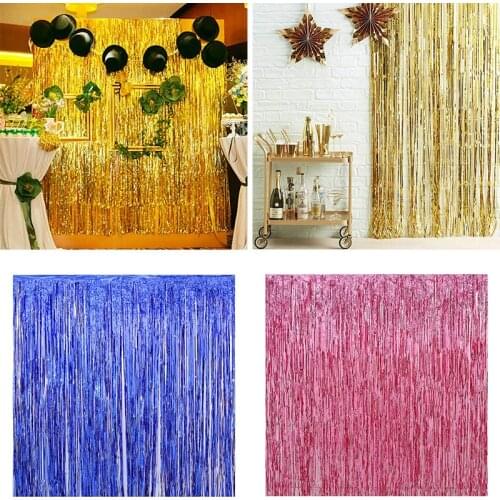 100CM X 200CM Multi-color Thread Line Curtains for Living Room Door Wall Window Panel Tassel Curtains Wedding Party Decor
