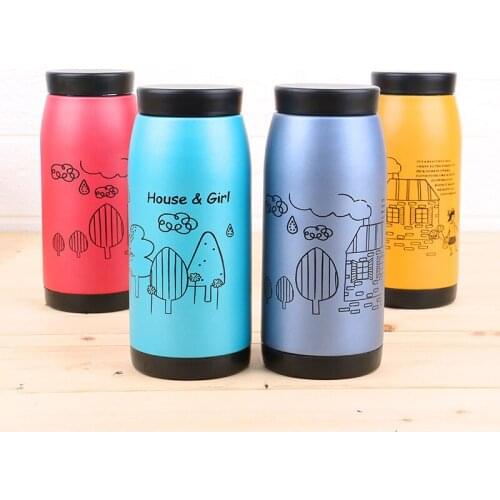 2019 New 300ml Cartoon Thermos Bottle Cute Children Belly Cup Thermo Mug Creative Gifts