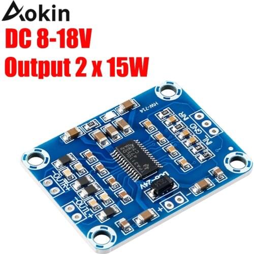 2X15W TPA3110 Digital Audio Stere Amplifier Module Board Ultra Thin Mini Binaural DC 8-18V