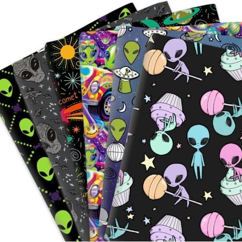 50*145cm Alien lolly 100% Pure/ Polyester Cotton /4 Ways Stretch Material Patchwork Sewing Fabrics Quilt Needlework DIY Cloth