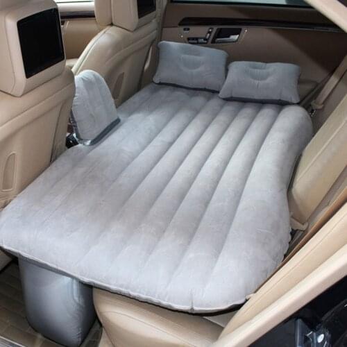 Flocking car inflatable bed car rear row sleeping pad mattress car SUV portable travel cushion air bed camping outdoor mat