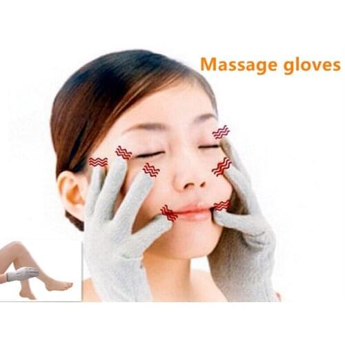 DHL freeshipping 200 pairs Silver conductive fiber Massage gloves for TENS/EMS for therapy Hand Massager Anti-static/Anti-skid