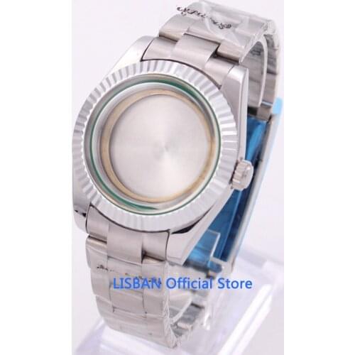 Lisban 40mm Stainless Steel Watch Case with Mineral Glass Fit ETA 2836 MIYOTA Movement