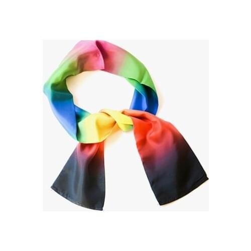 Black scarf to colorful changing silk scarf (108cm) - Trick,Close-Up Stage Magic,Card,Mentalism,Magic Accessories