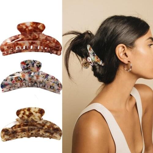 CYGJFC Woman Floral Shape Hair Claws Acetate Barrettes Girls Hairgrip Girls Vintage Hairpins Hair Clips Lady Headwear Ornaments