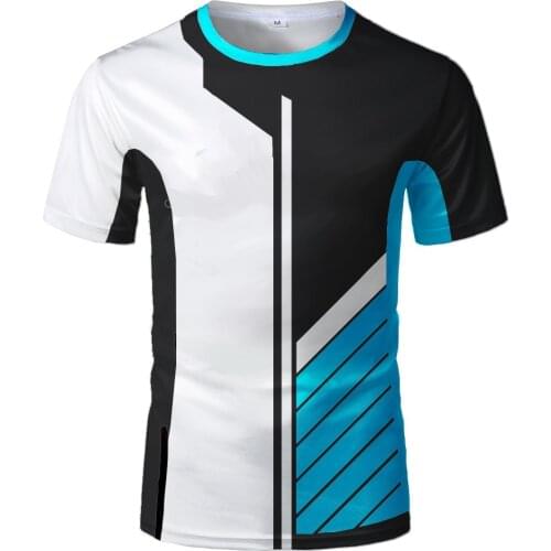 2021 New Mens Summer 3D Digital Printing Stripe Multicolor Crew Neck Breathable Cycling Casual Fashion T-Shirt And Top 130-6xl