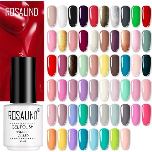 ROSALIND Nail Polish Vernis Semi Permanent Hybrid Varnish Gel polish uv Color Gel Manicure Primer Top Coat Glitter Nail Art