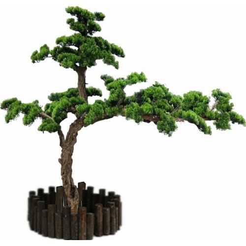 YL Simulation Pine Welcome Pine Podocarpus Macrophyllus Shopping Mall Hotel Decoration Modeling Landscape Furnishing Articles