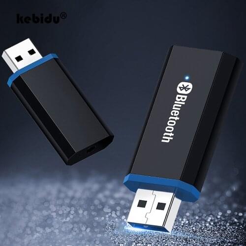 Kebidu USB Bluetooth 5.0 Audio Transmitter For TV PC Driver-Free Wireless Adapte USB Dongle Transmitter 3.5MM 3.5 Jack AUX