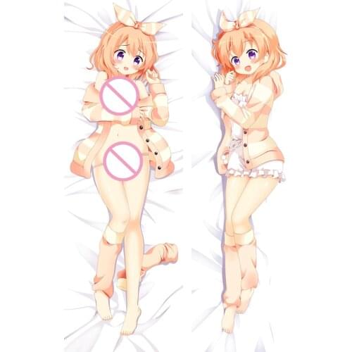 Japanese Anime Gochuumon Wa Usagi Desuka Hugging Body Pillowcase Manga Dakimakura Cover Cartoon Pillow Cover