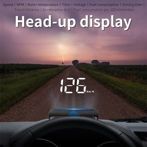 New M5 Car HUD OBD2 Head Up Display Fuel Consumption Coolant Voltage Projector Windshield Auto Electronic Overspeed RPM Alarm