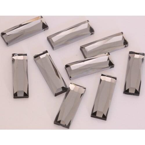 New Gray rectangle flat back glass crystal Rhinestone apply to Watch decoration and DIY Wedding dress jewelry accessories