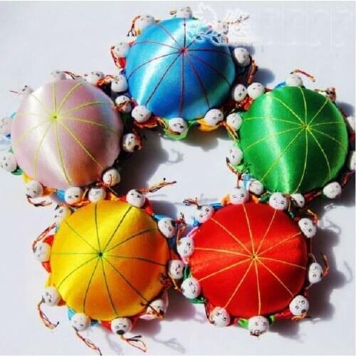 Wholesale 5PCS Chinese HANDMADE Silk Sewing Tool vintage pin Cushion with10 cute kids