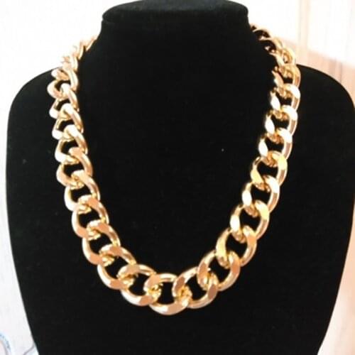 New Fashion Vintage Gold Faceted Smooth Thick Chains Necklaces For Women Multilevel Chain Female Necklace Jewelry Gift