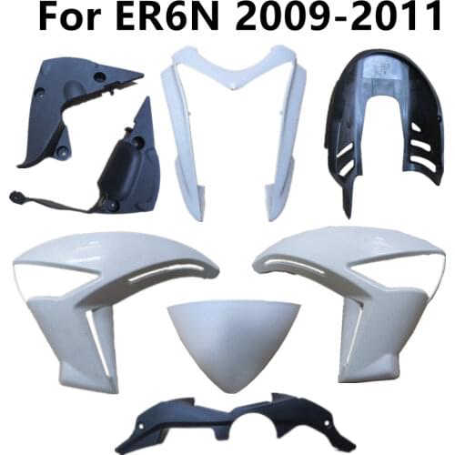 Motorcycle for ER6N 2009-2010-2011 Plastic Parts Fairing Components Kits Unpainted Bodywork ABS Injection Pack Left and Right