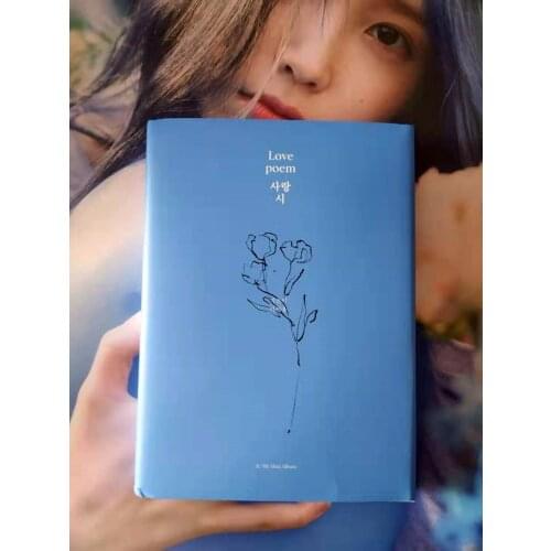 Signed IU Lee Ji Eun autographed album LOVE POEM CD+photobook+signed poster 122019