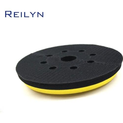 Reilyn Pneumatic Accessories 7 Inch Perforated Suction Cup Steel Paper Tray ABS+Sponge High Quality Suction Cup Grinding Disc