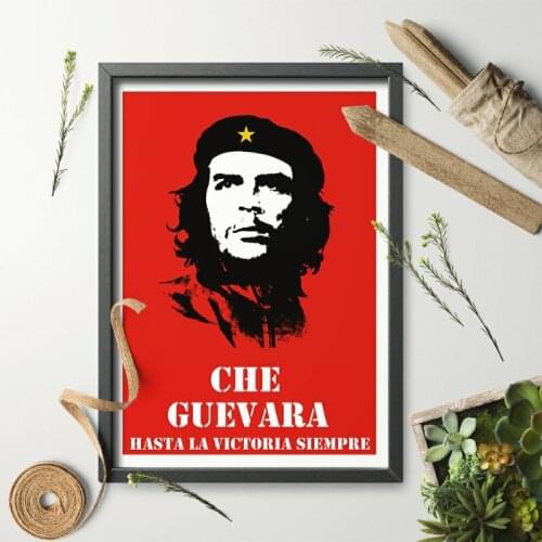 Revolutionary Che Guevara Portrait Poster Wall Art Canvas Painting Abstract Minimalist Pictures and Prints Living Room for Decor