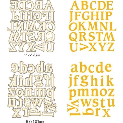 Scrapbooking Dies Metal A-Z Uppercase Alphabet Cutting Dies Craft Embossing Stamp Stencil Paper Card Making Template DIY
