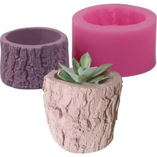 Succulent Plant Flower Pot Silicone Concrete Mold Gypsum Cement Fleshy Flower Bonsai DIY Ashtray Candle Holder Silicone Mold
