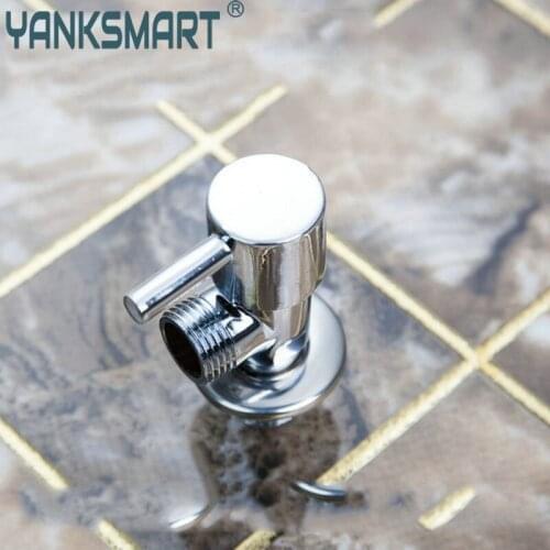 E-pak New Bathroom Brass Polished Chrome Angle Stop Valve 1/2" Male x 1/2" Male Thread 6204 Angle Valves