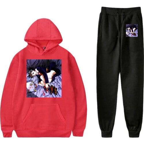 A Kite spring letter printing all-match sport hoodie sportswear sweatshirt trouser two-piece suit