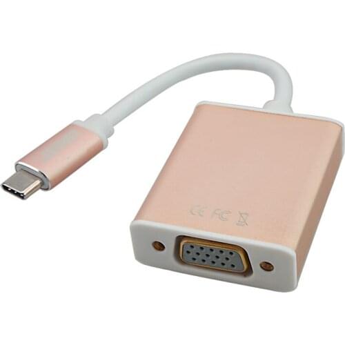 VGA to Type C USB 3.1 for Macbook VGA Adapter Conneting Digital HDTV Reversible Converter cable female to male For Chromebook