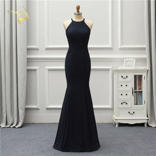 Jeanne Love Formal Luxury Long Evening Dress 2020 New Arrival Halter Mermaid Backless Robe De Soiree Vestido De Festa OL5234