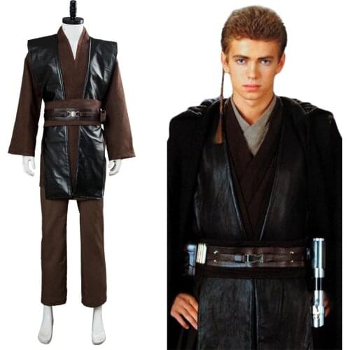 Star Cosplay Cosplay Anakin Skywalker Costume Brown No Clock Cosplay Costume Halloween Carnival Costumes