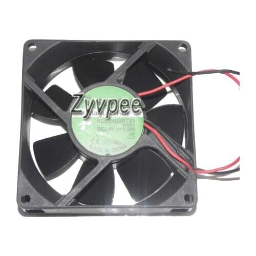 Zyvpee 8cm KDE2408PTV1 24V 80mm 1.9W 2Wire 80x80x25mm Inverter Cooling Fan