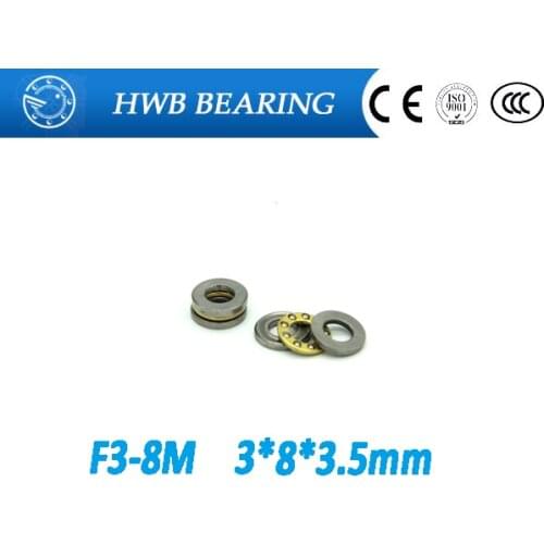 10pcs Free Shipping Axial Ball Thrust Bearings F3-8M(3*8*3.5 mm )Plane thrust ball bearing RC Models