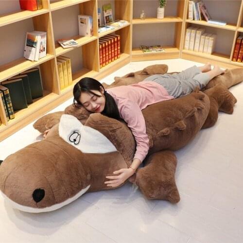 100cm Cute Cartoon Crocodile Plush Toy Soft Stuffed Animal Crocodile Doll Plush Pillow Cushion Girls Lover Birthday Gift
