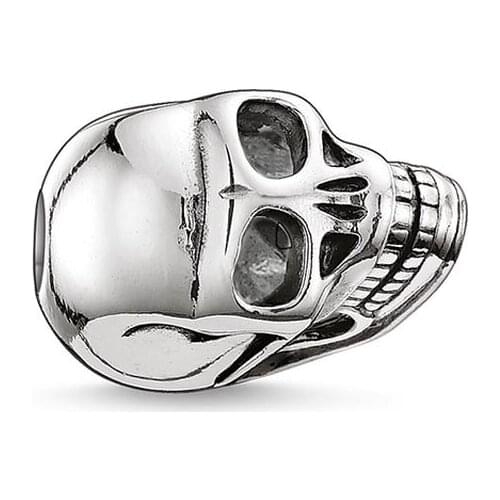 11mm Large Skull Karma Beads Thomas Style DIY Bead 925 Sterling Silver Ts Jewelry Gift Fit Necklace Bracelet Charm for Women Men