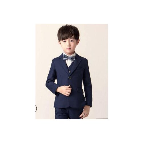 2019 fashion Brand Boys Suits Wedding Children boys party Tuxedo high quality 4 pcs coat vest shirt pant boys solid blazers suit