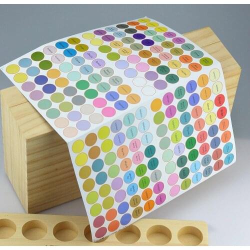 756/960pcs Essential Oil Bottle Decal Labels Empty Pre-printed Stickers Colorful Perfume Essence Bottle Circle Label Stickers