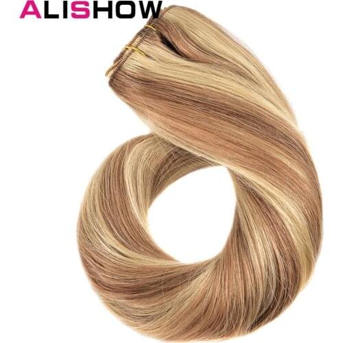 Alishow Clip in Human Hair Easy Do Clip ins Quality Hair Ends Remy Hair Style 70g Hair Extension