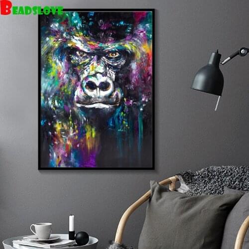 DIY Diamond Painting Picture of Rhinestones diamond embroidery Gorilla Home Decoration G27