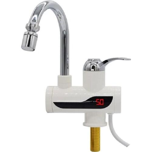 220v Tankless Water Heater Electric Faucet Tap Hot Water Heater Instant Kitchen Bathroom Heating 3000W