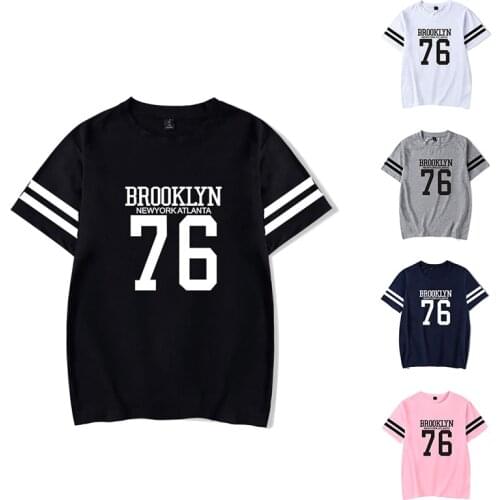 BROOKLYN 76 T-shirts Print Summer Fashion Hip Hop Men Women T Shirts Casual Tee Shirt Short Sleeve Unisex Sport T-shirt Tops 4XL