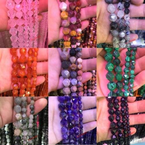 Natural Good Big Faceted Beads Of Cambay Agat stone Beads For Jewelry Making Bracelet Necklace 6-12mm 15inches DIY Jewellery