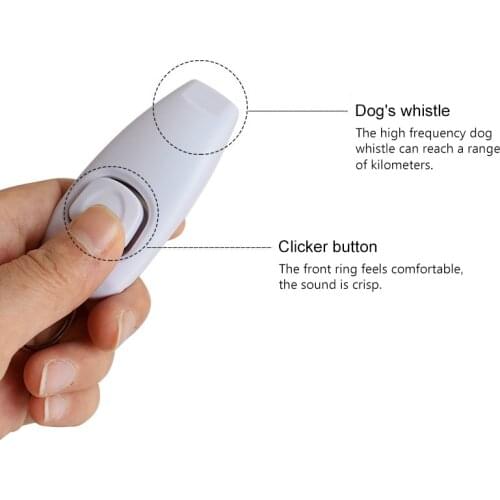 Hot Sale!Combo Dog Clicker & Whistle - Training,Pet Trainer Click Puppy With Guide,With Key Ring SP99