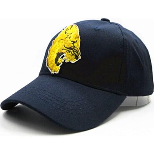Lion Animal Embroidery Cotton Baseball Cap Hip-hop Cap Adjustable Snapback Hats for Men and Women 200