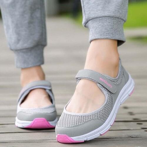 Women Sneakers Shoes 2021 Woman Casual Female Sneakers Knitted Ladies Hook & Loop Woman Vulcanized Shoes Trainers Tenis Feminino