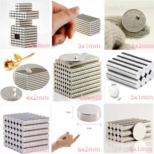 50/100/500/1000Pcs Small Round Magnet 3x2mm 3x3mm 3x5mm Super Strong Powerful Neodymium Magnet N35 Rare Earth Imanes De Neodimio