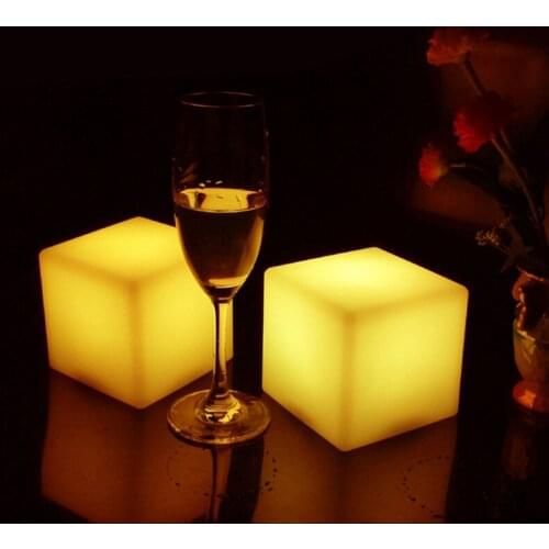 Multi Color novelty 13cm*13cm*13cm atmosphere PE Square Cube led cube light illuminated night light CE/FCC/RoHS approved 4pcs