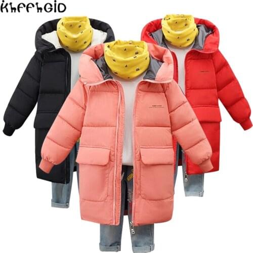 Boys and girls cotton winter fashion sports jacket mid-length coat childrens cotton shiny winter disposable long-season warm ja