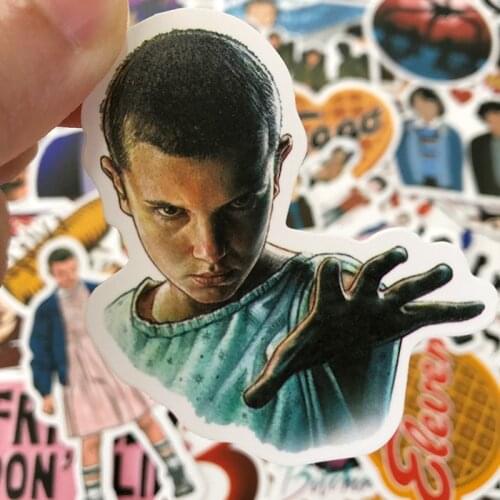 50pcs/lot Stranger Things 3 Figure Stickers Waterproof Movie Anime Stickers For Laptop Luggage Motorcycle Car Toys For Boys Kids