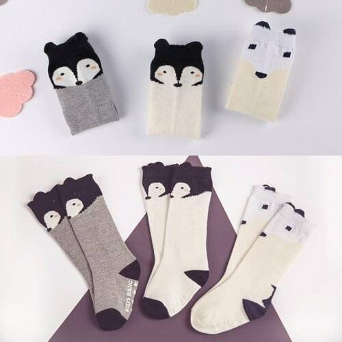 0-1 New cute fox slip in tube socks autumn and winter cotton children socks baby socks w077