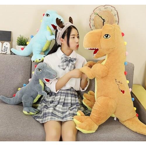 New Nice Simulation Dinosaur Plush Toys Soft Hobbies Cartoon Pillows Tyrannosaurus Stuffed Toy Doll for Boys Kids Birthday Gift